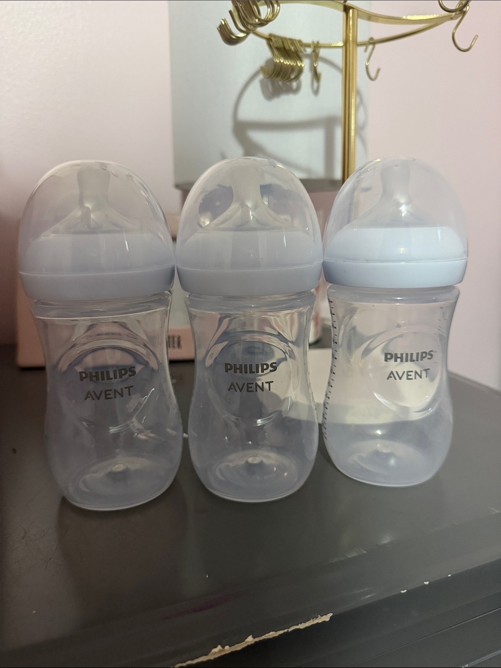 Philips Avent Clear Baby Bottles - Set of 3 (White Caps)